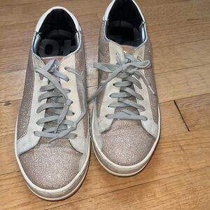 P448 pink sparkle sneakers